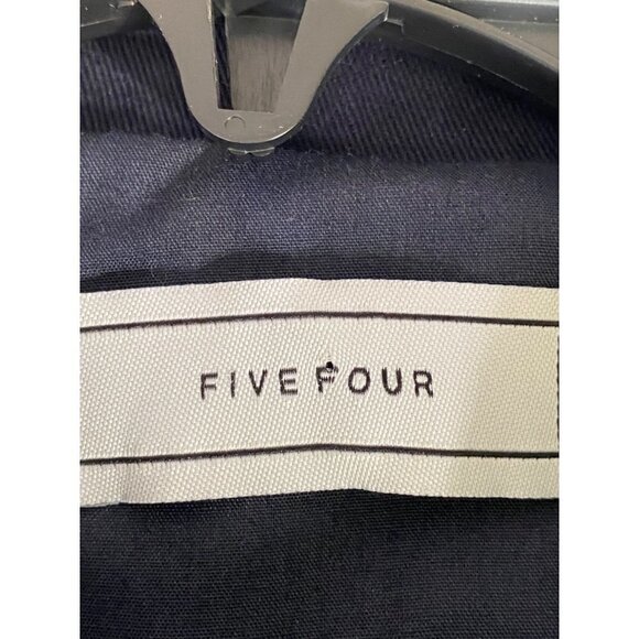 Five Four Twill Jacket Men’s Large Full Zip Button Long Sleeve Pockets Navy Blue - Picture 5 of 10